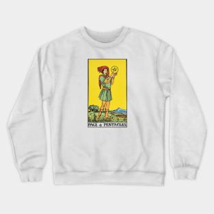 Page of pentacles tarot card Crewneck Sweatshirt